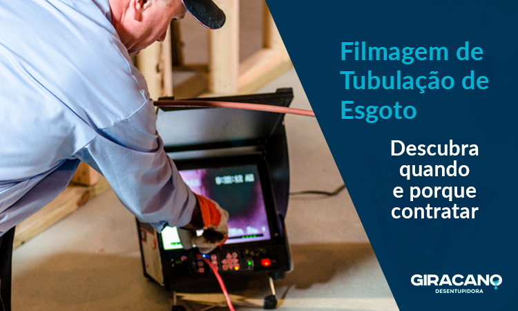 Filmagem de tubulação de esgoto
