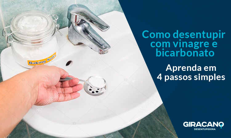 Como desentupir com vinagre e bicarbonato