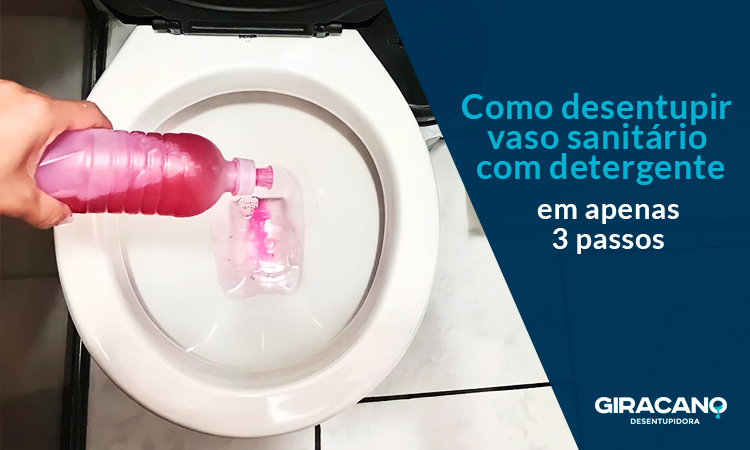 Como desentupir vaso sanitário com detergente